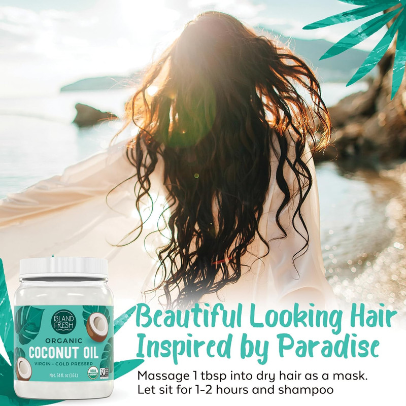 Organic Coconut Virgin Oils Cold Pressed Great f/ Skin & Hair - Cooking & Baking gallery