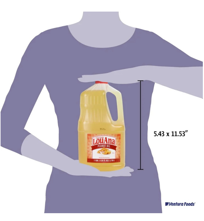( 2 Pack ) LouAna Pure Peanut Oil for High-Heat Cooking, 128 fl oz gallery