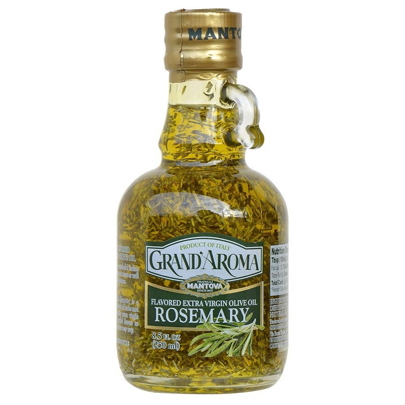 Mantova Extra Virgin Olive Oil Rosemary Infused 8.5 Fl Oz Natural Flavor