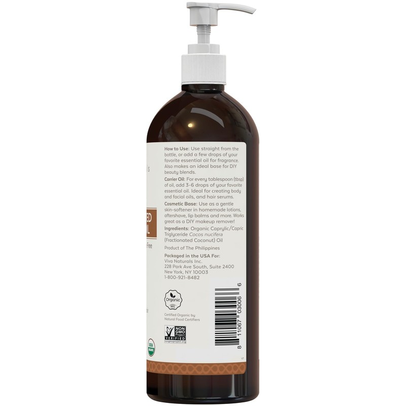 Viva Naturals Organic Coconut Oil, 16 fl oz gallery