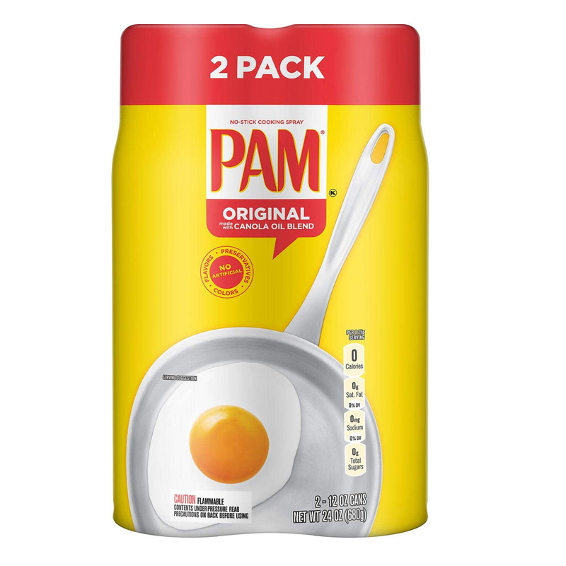 Pam Original No-Stick Cooking Spray 100% natural Canola Oil (2 pack - 12oz gallery