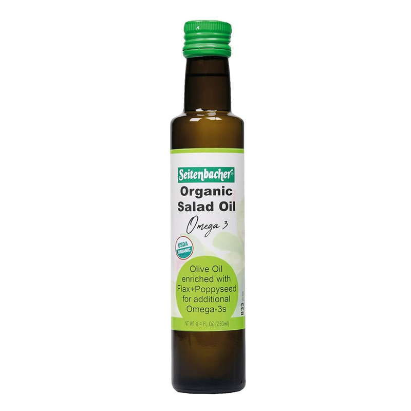 Organic Oil, Omega 3 Salad Oil, 8.4-Ounce Bottles, 2 Count