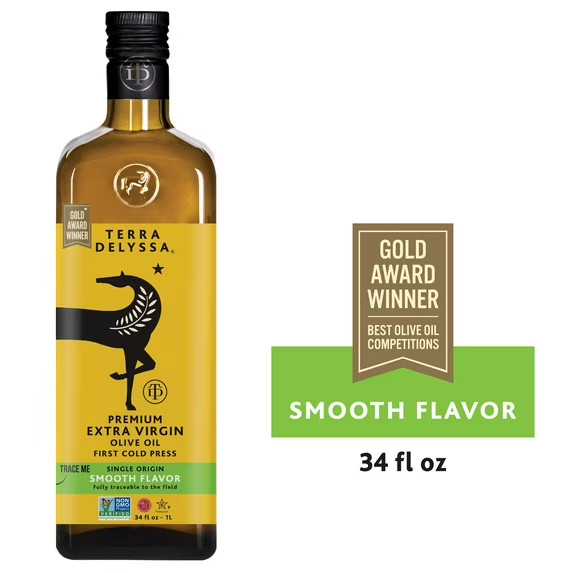 Terra Delyssa Extra Virgin Olive Oil, 34 Fl Oz Glass
