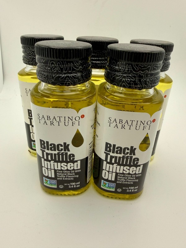 Lot of 5 Sabatino Tartufi Black Truffle Infused Olive Oil 3.4oz Best By 8/27/23