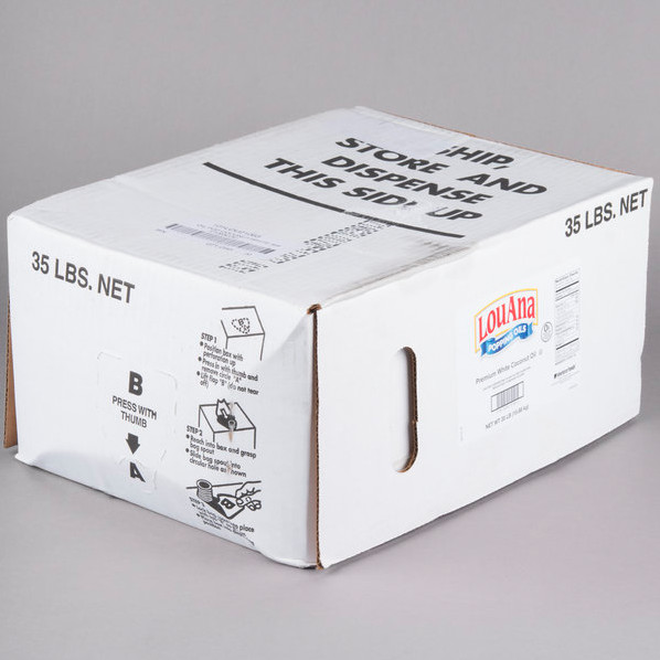 Commercial Coconut Oil Popcorn Bulk Box White Baking Cooking Frying Oil 35 Lb. gallery