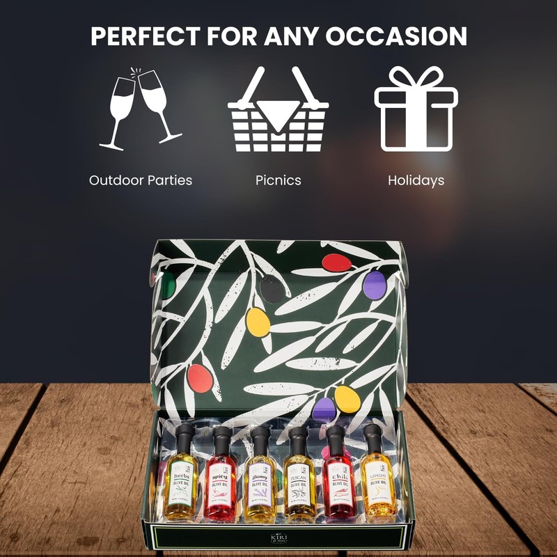 Kiri & Sons Olive Oil Gourmet Sampler Gift Set of 6 - Premium Extra-Virgin Bl... gallery