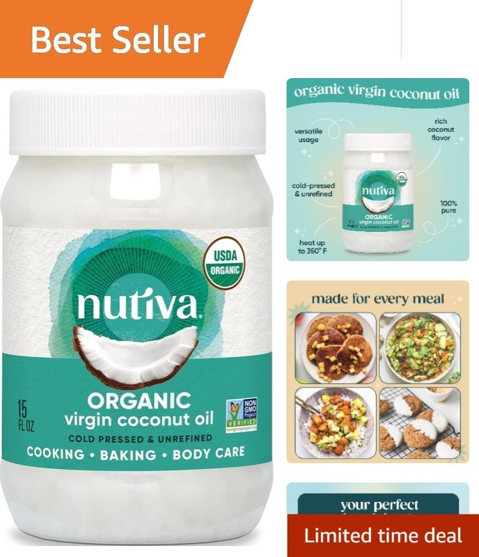 Pure 15oz Organic Virgin Coconut Oil – Nutritious & Chemical-Free Essential Oil
