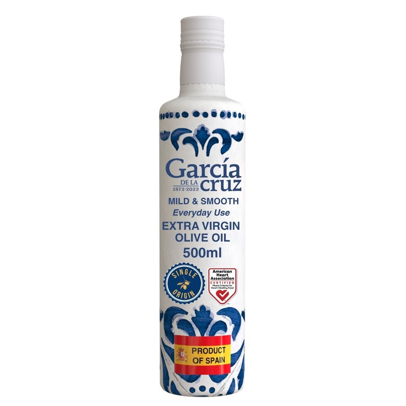 Organic Extra Virgin Olive Oil by Garcia de la Cruz, Mild Smooth Flavor, Spanish