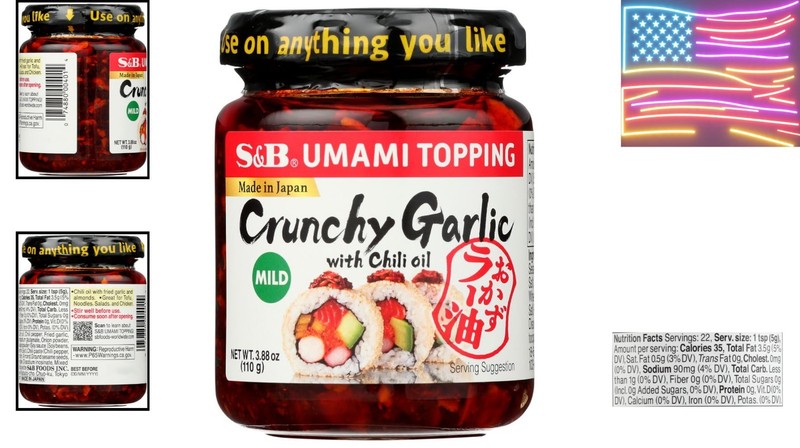 Chili Oil with Crunchy Garlic Topping 3.9 Ounce Pack of 3 gallery