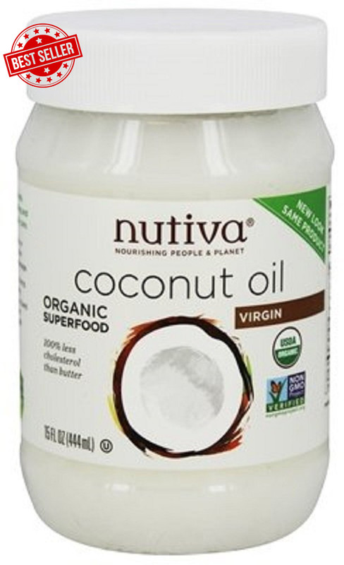 Nutiva Organic Coconut Oil Unrefined Virgin 15 Fl Oz Pack of 2