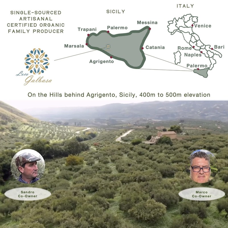 Organic Olive Oil from Sicily, Italy Extra Virgin, First Cold Pressed 16.9 fl oz gallery