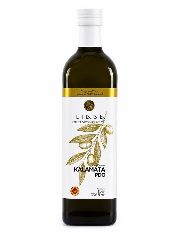 ILIADA Kalamata PDO Extra Virgin Olive Oil 1L Greek Cold Pressed