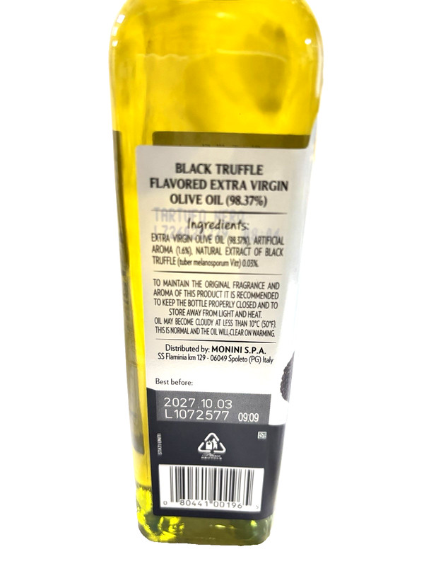 Monini Black Truffle-Flavored Extra Virgin Olive Oil 8.5 fl oz Free Shipping gallery