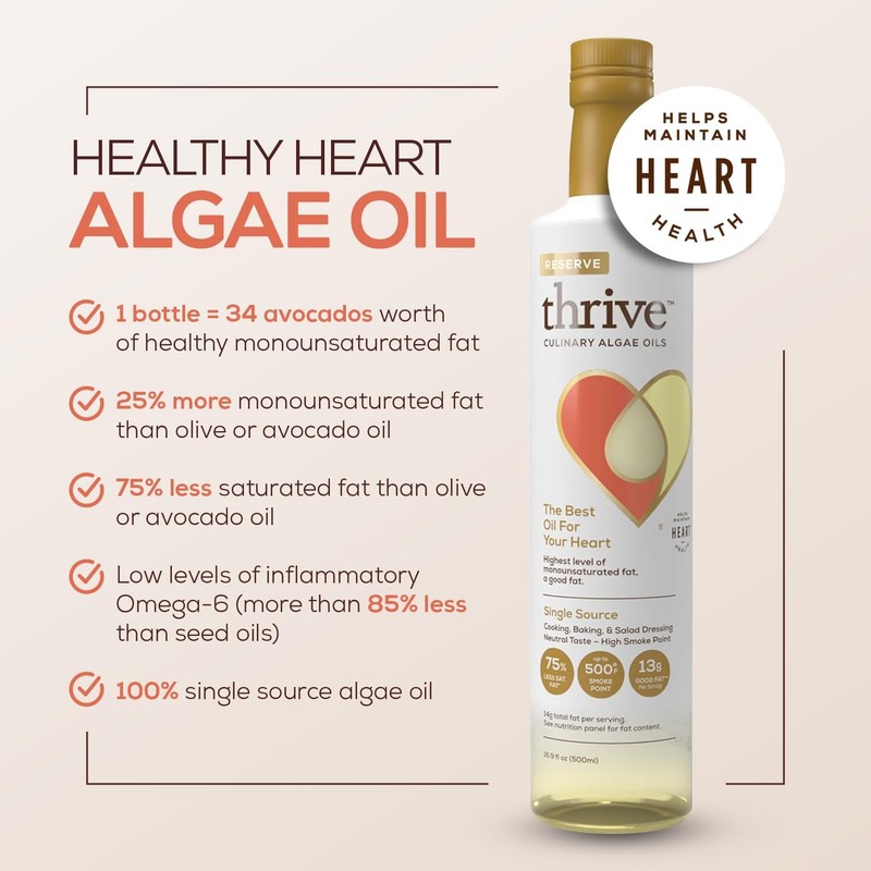 Thrive Cooking Oil - Reserve Pure Algae Oil, Heart and Health-16.9 fl oz, 1 Pack gallery