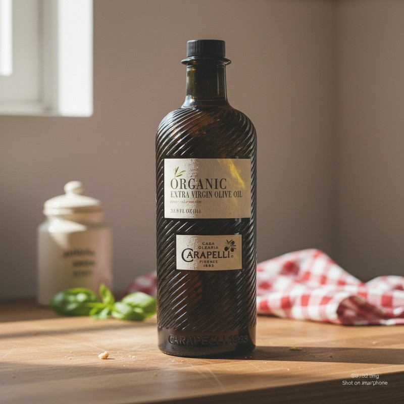 Organic Cold-Pressed Extra Virgin Olive Oil, 1 Liter (33.8 fl oz) – Dark Glas…