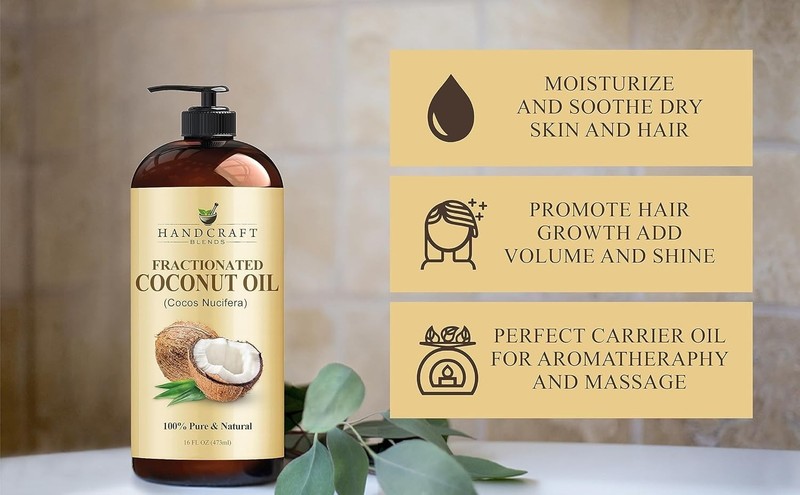 Fractionated Coconut Oil - 16 Fl Oz - 100% Pure and Natural - Premium Grade Car gallery