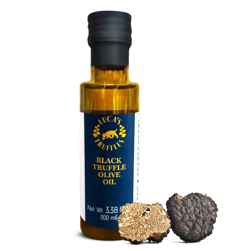 Luca’s Truffles Black Truffle Oil Infused -Non-GMO, Gluten-Free, 3.38 fl. oz