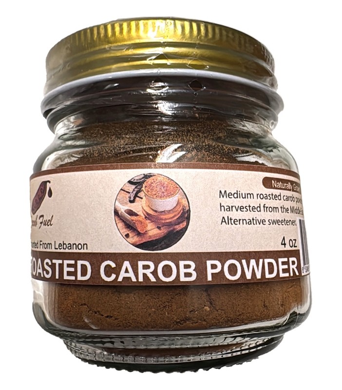 Carob Fuel – Roasted Carob Powder 4 oz – Imported from Lebanon Sugar Substitute
