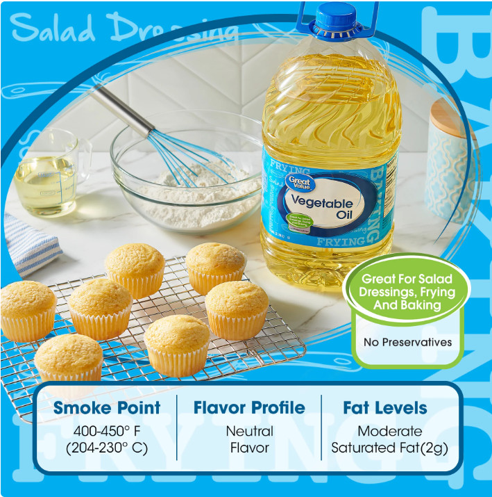 (2 pack )Great Value Vegetable Oil, 1 Gallon choice for all of your cooking New gallery