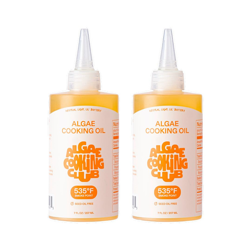Chef-Grade 100% Algae Cooking Oil 7Oz Squeeze Bottles (2 Pack) – High Smoke Poin