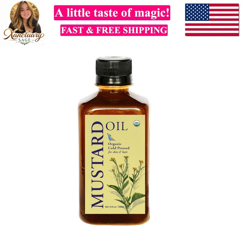 Mustard Oil for Skin: Certified USDA Organic, Extra Virgin, Cold Pressed