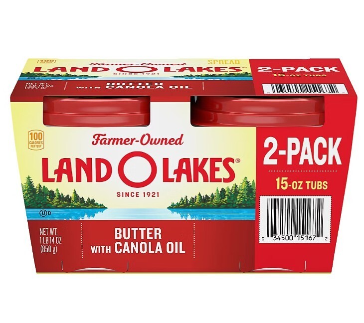 Land O'Lakes Butter with Canola Oil Spread Tub, 2 pk./15 oz. gallery