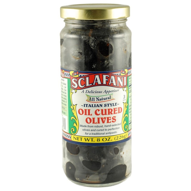 Sclafani Oil Cured Olives 12/7 oz jars