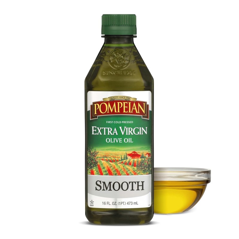 Pompeian Smooth Extra Virgin Olive Oil – 16 Fl Oz – 16 (Pack of 1)