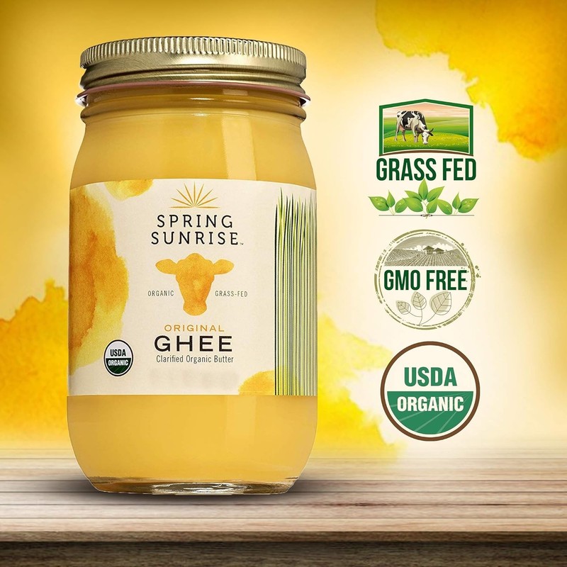 Spring Sunrise Grass Fed Organic Ghee - USDA Certified,8 oz Jar gallery