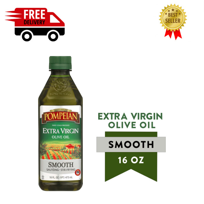 Pompeian USDA Organic Smooth Extra Virgin Olive Oil, First Cold Pressed, Smooth,