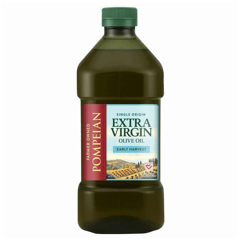 Pompeian Early Harvest Extra Virgin Olive Oil, 68 fl oz / 2 Liters