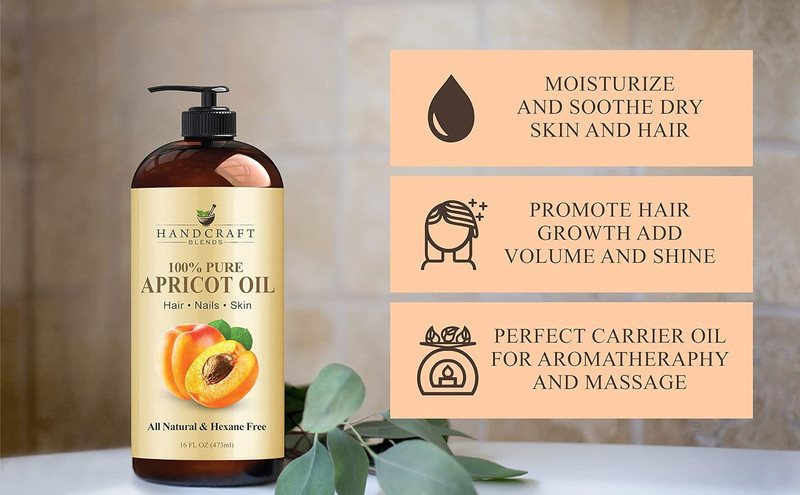 Handcraft Blends Apricot Oil - 16 Fl Oz - 100% Pure and Natural - Premium Grade gallery