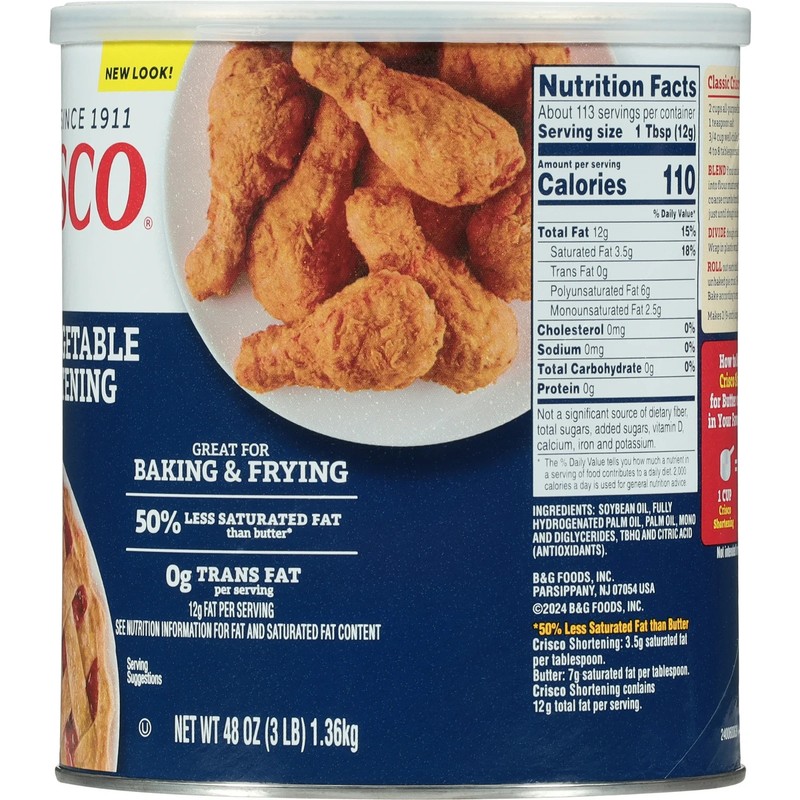 Crisco All-Vegetable Shortening, 48 oz gallery