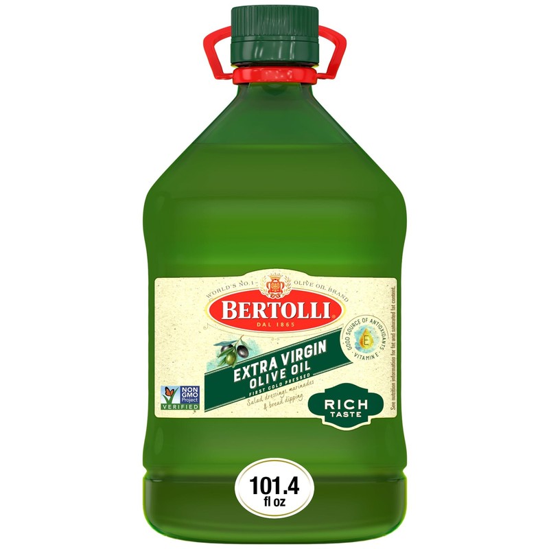 Bertolli Extra Virgin Olive Oil, Rich Taste, First Cold Pressed, Contains Pol…