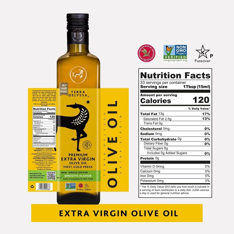 PACK OF 3)Terra Delyssa First Cold Pressed ExtraVirgin Olive Oil, Single Sourced gallery