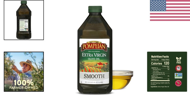 First Cold Pressed 68 Fl Oz Smooth Extra Virgin Olive Oil - Crafted From Farmers gallery