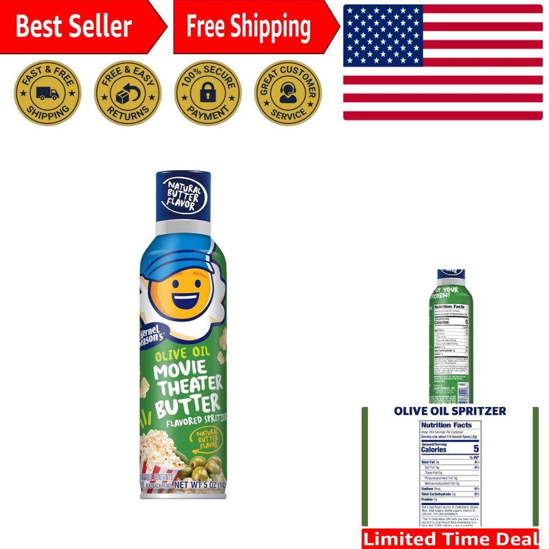 5 Ounce Butter-Flavored Olive Oil Spritzer – A Healthy Movie Night Essential