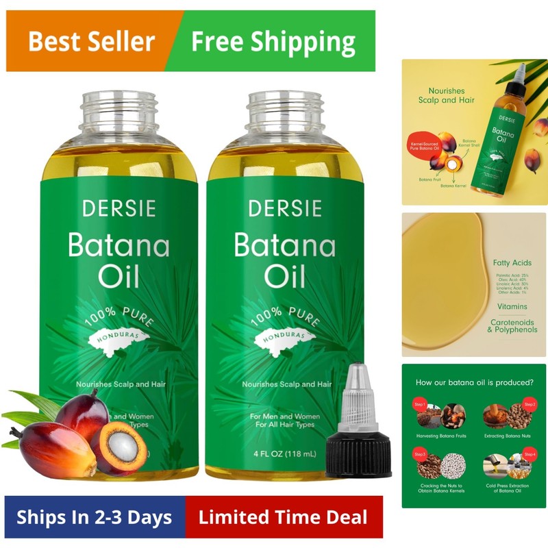 Pack of 2 Batana Oil: Organic Batana Oil from Honduras – 100% Pure & Natural …