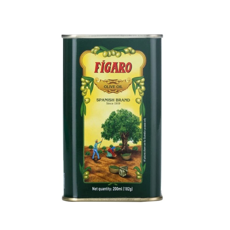Figaro Pure Olive Oil 200ml Tin | All-Purpose Cooking Oil | Imported from Spain