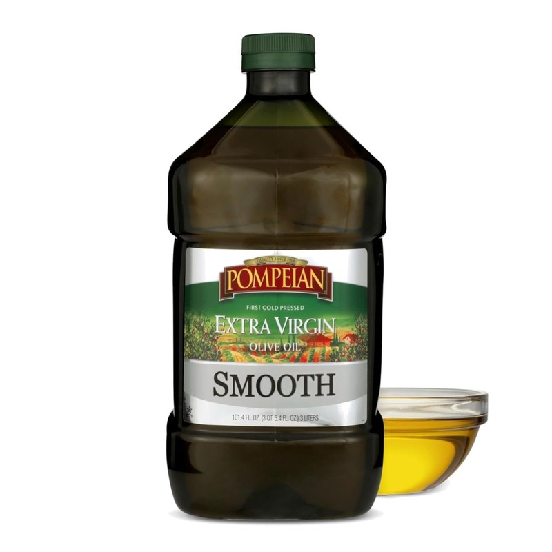 Smooth Extra Virgin Olive Oil – 101 fl oz 3 L First Cold Pressed Olive Oil fo…