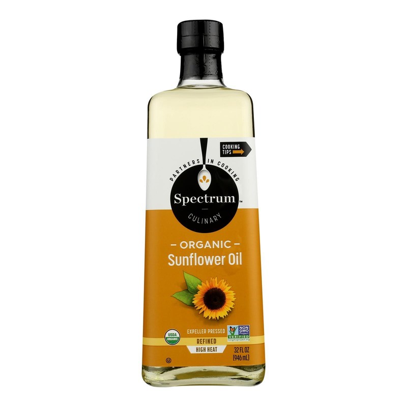 Spectrum Naturals Oil Sunflower High Heat Organic 32 fl oz (Pack of 3)