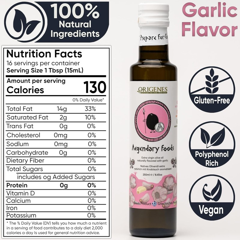 Pack of 2 Extra Virgin Flavored Olive Oil, 1 Bottle Garlic, 1 Bottle Chili In... gallery