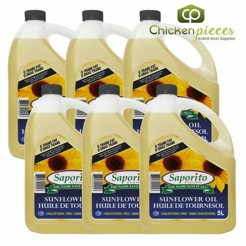 Saporito Sunflower Oil 5L/10.56Lbs (6/Case)