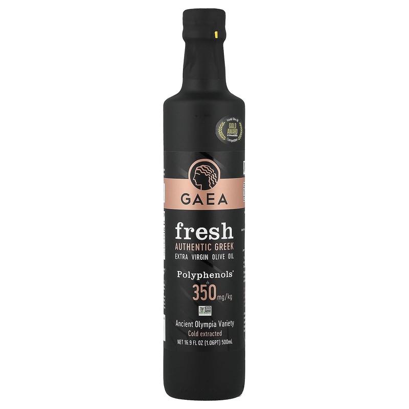 GAEA FRESH Authentic Greek Extra Virgin Olive Oil, 16.9 fl oz 500ml | Cold Ex...