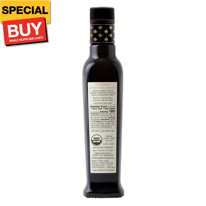Intenso +900 mg/kg Polyphenol Rich Organic Extra Virgin Olive Oil, New 2024-2025 gallery