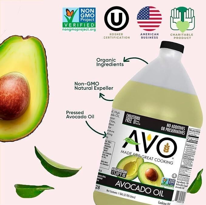 NON GMO 100% Avocado Oil 1 Gallon 128 Fl-oz NO Preservatives Added gallery
