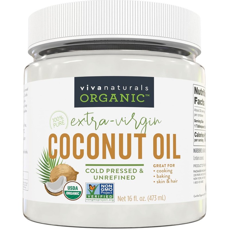 Viva Naturals Organic Extra Virgin Coconut Oil, 16 Ounce