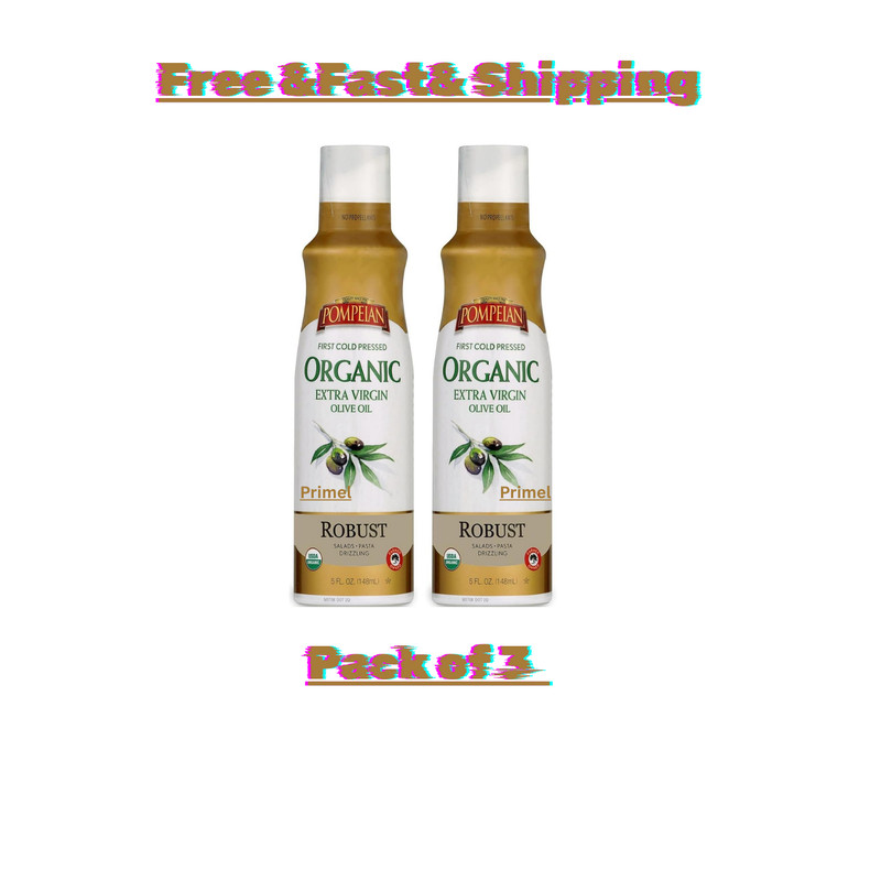 Pompeian USDA Certified Organic Extra Virgin Olive Oil Non-Stick Cooking Spray,