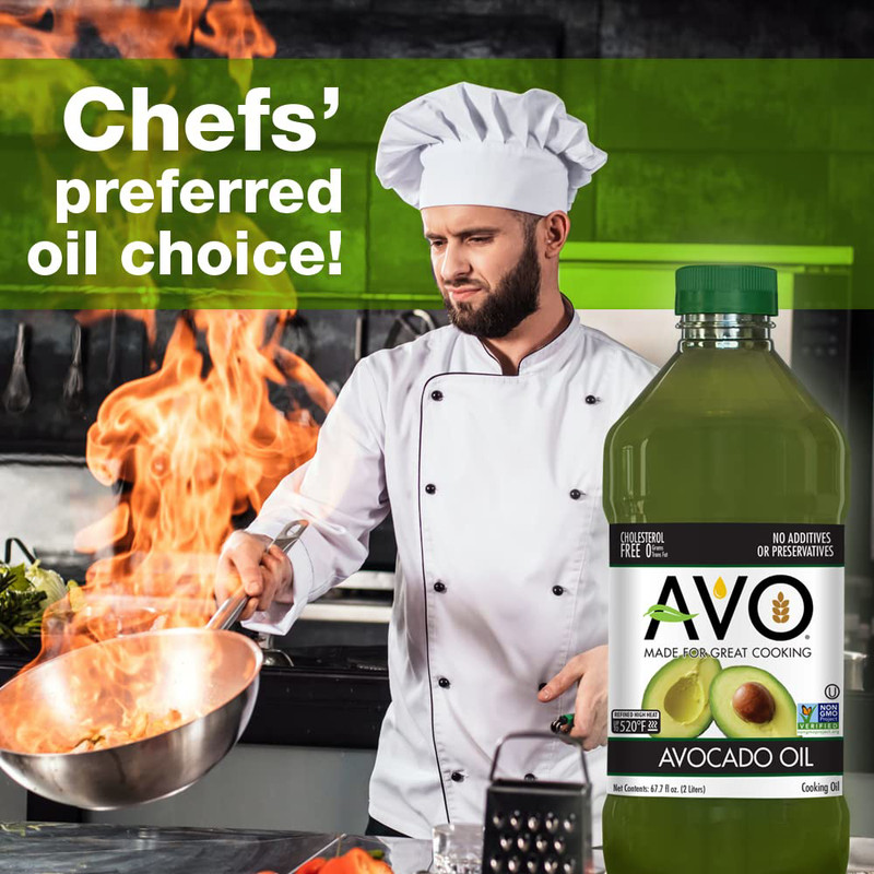 AVO Non-GMO Cold Pressed 100% Avocado Oil 67.7 Fl Oz Organic Cooking Oil gallery