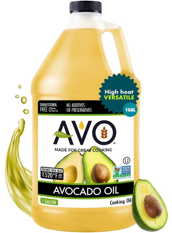 AVO Bulk Avocado Oil for Cooking 1 Gallon (128 fl oz), Non-GMO 128 Fl Oz